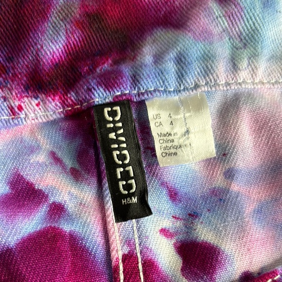 Divided Tie Dye Denim Pinafore Dress - Picture 10 of 10